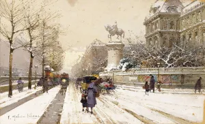Paris in Winter, (pen and ink, watercolour on paper) Paris in Winter, (pen and ink, watercolour on paper)
