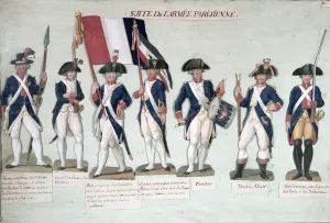 The Parisian Army during the French Revolution c. 1789 (gouache on paper) The Parisian Army during the French Revolution c. 1789 (gouache on paper)