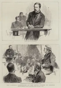 The Parnell Commission at the Royal Courts of Justice (engraving) The Parnell Commission at the Royal Courts of Justice (engraving)