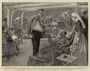 The Parting of the Ways, A Scene on Board a Homeward-bound Transport (litho) The Parting of the Ways, A Scene on Board a Homeward-bound Transport (litho)
