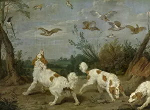Hunts Gallery: Partridge Hunt (oil on canvas)
