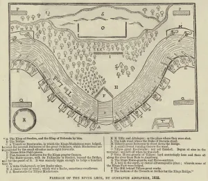 Passage of the River Leck, by Gustavus Adolphus, 1632 (engraving) Passage of the River Leck, by Gustavus Adolphus, 1632 (engraving)