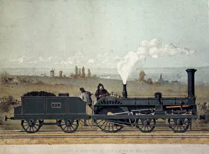 Passenger locomotive and coal wagon of the Strasbourg Railway (Crampton system), 1852 Passenger locomotive and coal wagon of the Strasbourg Railway (Crampton system), 1852