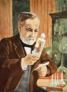 Pasteur in his laboratory, copy by Boris Mestchersky (d Pasteur in his laboratory, copy by Boris Mestchersky (d