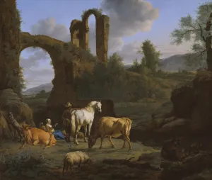 Pastoral Landscape with Ruins, 1664 (oil on canvas) Pastoral Landscape with Ruins, 1664 (oil on canvas)