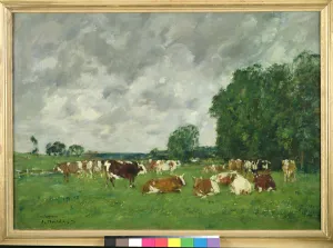 Pasture in Fervaques or, Cows in a Pasture, 1874 (oil on canvas) Pasture in Fervaques or, Cows in a Pasture, 1874 (oil on canvas)