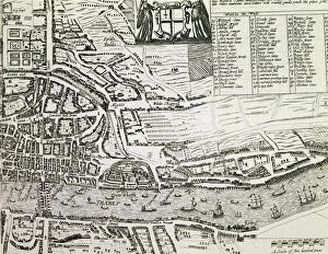 Images Dated 11th May 2012: Paters Map of London Within the City Walls, c.1560