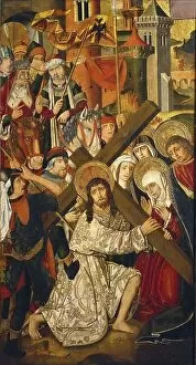 Mary Madgalena Collection: The Path to Calvary (detail), 15th century (tempera on wood)