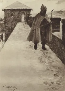 Patrolling a North-British Fort in Winter (litho) Patrolling a North-British Fort in Winter (litho)