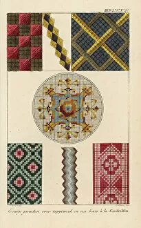 Patterns for tapestry needlework and a Cinderella purse (a la Cendrillon)