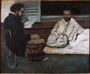 Paul Alexis reading a manuscript to Emile Zola (oil on canvas, 1869-1870) Paul Alexis reading a manuscript to Emile Zola (oil on canvas, 1869-1870)