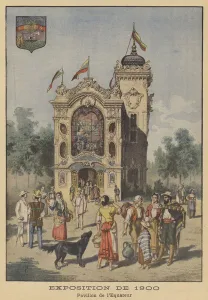 The Pavilion of Ecuador at the Exposition Universelle of 1900 in Paris (colour litho) The Pavilion of Ecuador at the Exposition Universelle of 1900 in Paris (colour litho)