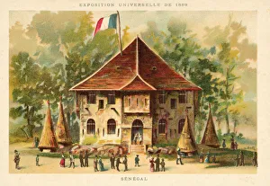 Pavilion of Senegal, Exposition Universelle 1889, Paris (chromolitho) Pavilion of Senegal, Exposition Universelle 1889, Paris (chromolitho)