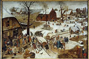The payment of the dime or the denombrement a Bethlehem Painting by Pieter the Jeune dit The payment of the dime or the denombrement a Bethlehem Painting by Pieter the Jeune dit