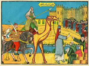 Peaceful capture of Jerusalem in 638 by Caliph Omar ibn al-Kathab Peaceful capture of Jerusalem in 638 by Caliph Omar ibn al-Kathab