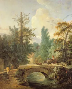 Peasant and her Donkey Crossing a Bridge, 1775 (oil on canvas) Peasant and her Donkey Crossing a Bridge, 1775 (oil on canvas)