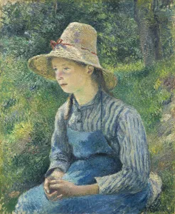 Peasant Girl with a Straw Hat, 1881 (oil on canvas) Peasant Girl with a Straw Hat, 1881 (oil on canvas)