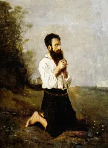 Peasant in Prayer; Paysan en Priere, (oil on canvas) Peasant in Prayer; Paysan en Priere, (oil on canvas)