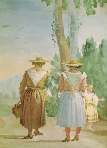 Two Peasant Women and a Child Seen from Behind, from the Foresteria (Guesthouse) 1757 Two Peasant Women and a Child Seen from Behind, from the Foresteria (Guesthouse) 1757