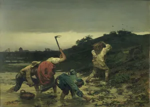 Peasants Harvesting Potatoes During the Flood of the Rhine in 1852 (oil on canvas) Peasants Harvesting Potatoes During the Flood of the Rhine in 1852 (oil on canvas)