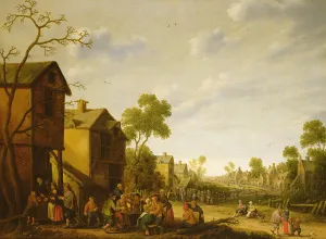 Peasants Merrymaking in a Village Street, 1646 (oil on canvas) Peasants Merrymaking in a Village Street, 1646 (oil on canvas)