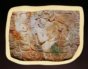 Pectoral of the King and a courtier from Tikal (jade) Pectoral of the King and a courtier from Tikal (jade)