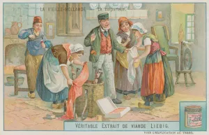 A Peddler Selling his Wares in Old Holland (chromolitho) A Peddler Selling his Wares in Old Holland (chromolitho)