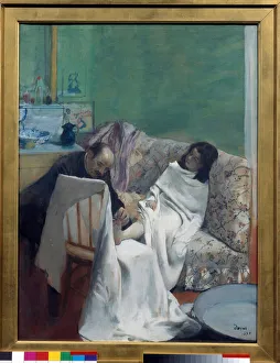 The pedicure A doctor examines a young woman's feet The pedicure A doctor examines a young woman's feet