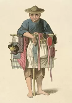 Peddler Gallery: A Pedlar, plate 17 from The Costume of China, engraved by J