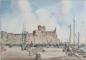 Peel Castle, Isle of Man (pencil & w/c on paper) Peel Castle, Isle of Man (pencil & w/c on paper)