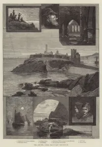 Peel and Peel Castle, Isle of Man (engraving) Peel and Peel Castle, Isle of Man (engraving)