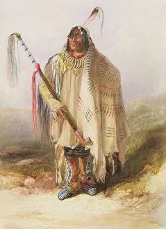 Pehriska-Ruhpa, Hidatsa warrior, 1833-34 (watercolour on paper) Pehriska-Ruhpa, Hidatsa warrior, 1833-34 (watercolour on paper)