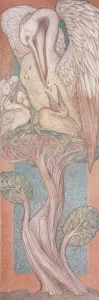 The Pelican, cartoon for stained glass for the William Morris Company, 1880 (coloured The Pelican, cartoon for stained glass for the William Morris Company, 1880 (coloured