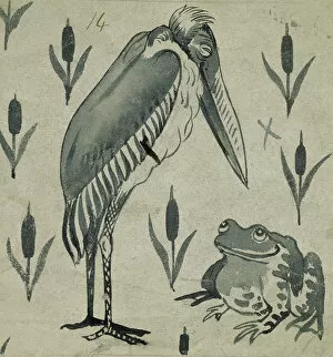 Images Dated 1st September 2006: A Pelican and Frog in Conversation (w / c on paper)
