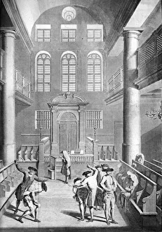 The Penitence of the German Jews in their Synagogue, flogging at Yom Kippur The Penitence of the German Jews in their Synagogue, flogging at Yom Kippur