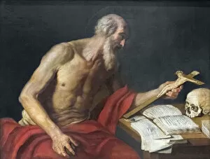 (c.1490/4-1547/50) Innocenzo da Imola Collection: The Penitence of St Jerome, 1624-25 (oil on canvas)