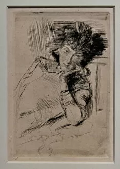Thought Gallery: Pensive Woman, 1902-05 (drypoint on paper)