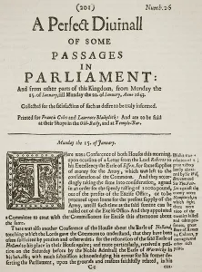 A Perfect Diurnall, facsimile of the Front Page of Issue 26, 1643 A Perfect Diurnall, facsimile of the Front Page of Issue 26, 1643