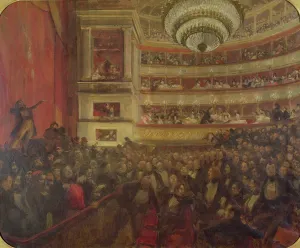 Performance of Hernani by Victor Hugo (1802-85) in 1830, c Performance of Hernani by Victor Hugo (1802-85) in 1830, c