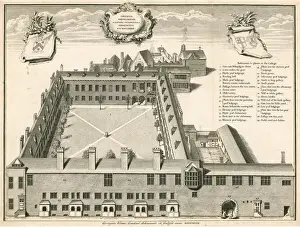 Perspective view of Gresham College, London (engraving) Perspective view of Gresham College, London (engraving)
