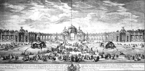 Perspective view of the terrace at Versailles on the occasion of the marriage of Perspective view of the terrace at Versailles on the occasion of the marriage of