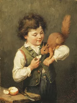 Responsibility Gallery: The Pet Squirrel (oil on canvas)