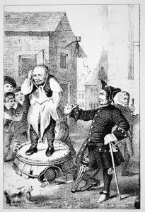 Peter Stuyvesant chastises Willem Wickendam for preaching a Baptist sermon (litho) Peter Stuyvesant chastises Willem Wickendam for preaching a Baptist sermon (litho)