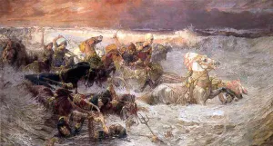 Pharaoh and his Army Drowning in the Red Sea, 1900 (oil on canvas) Pharaoh and his Army Drowning in the Red Sea, 1900 (oil on canvas)