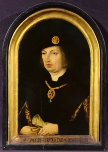 Philip of Cleves (inscribed Monsour de Ravestein') c.1502-34 (oil on panel) Philip of Cleves (inscribed Monsour de Ravestein') c.1502-34 (oil on panel)