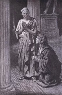 Gunning (after) King Gallery: The philosopher and his friend at Prayer, Bibbys Annual, 1916-1917 (litho)