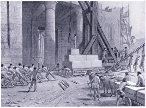 Phoenician craftsmen building a temple for Soloman (litho) Phoenician craftsmen building a temple for Soloman (litho)