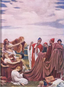Phoenician traders of the coast of Britain (colour litho) Phoenician traders of the coast of Britain (colour litho)