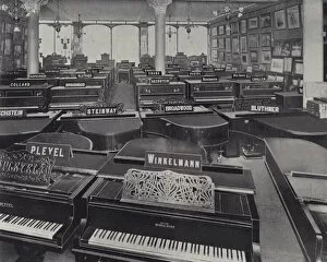 Piano Department, Harrods (litho)