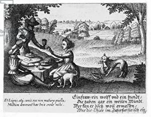 A picnic, c.1650 (engraving)